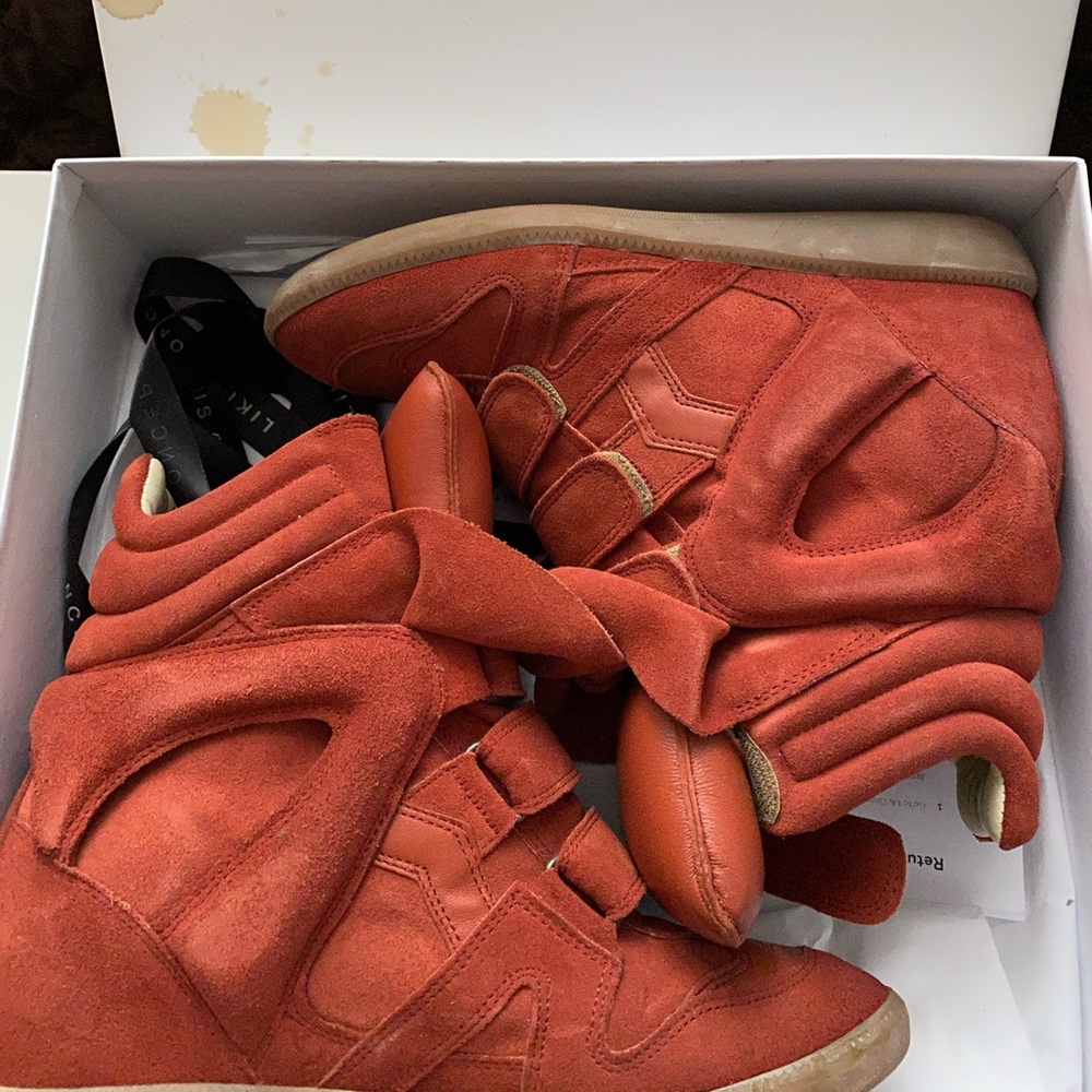 Isabel Marant Suede High Top Sneakers